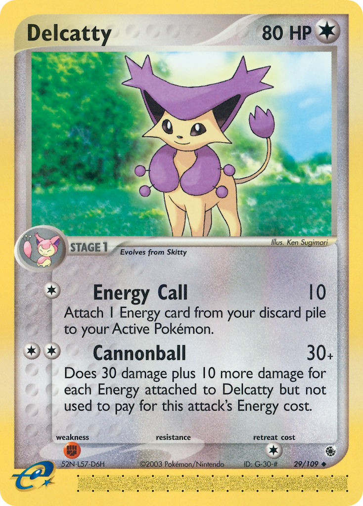 Delcatty⁣ - EX Ruby & Sapphire⁣ (Uncommon)⁣ [29] English / Near Mint / Reverse-Holo Normal
