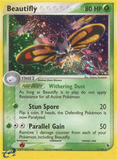 Beautifly⁣ - EX Ruby & Sapphire⁣ (Holo Rare)⁣ [2] English / Played / Normal