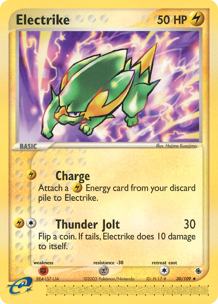 Electrike (Charge)⁣ - EX Ruby & Sapphire⁣ (Uncommon)⁣ [30] English / Near Mint / Reverse-Holo Normal