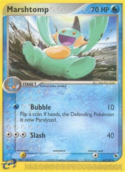 Marshtomp⁣ - EX Ruby & Sapphire⁣ (Uncommon)⁣ [40] English / Light Played / Reverse-Holo Normal