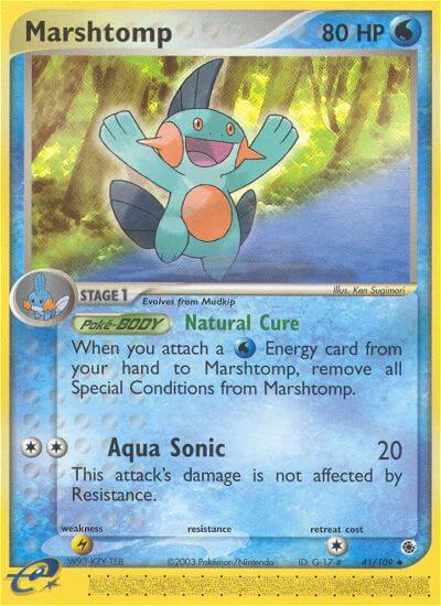 Marshtomp (Natural Cure)⁣ - EX Ruby & Sapphire⁣ (Uncommon)⁣ [41] English / Excellent / Reverse-Holo Normal