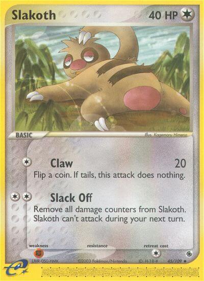 Slakoth⁣ - EX Ruby & Sapphire⁣ (Uncommon)⁣ [45] English / Played / Reverse-Holo Normal