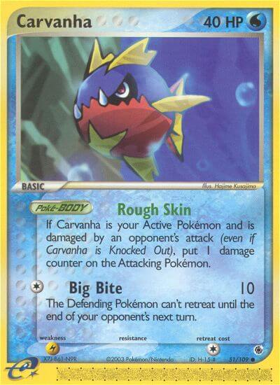 Carvanha⁣ - EX Ruby & Sapphire⁣ (Common)⁣ [51] English / Near Mint / Reverse-Holo Normal