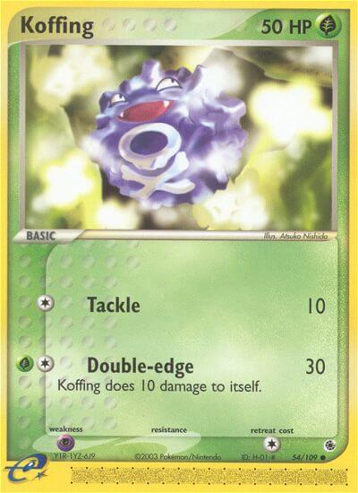 Koffing⁣ - EX Ruby & Sapphire⁣ (Common)⁣ [54] English / Good / Reverse-Holo Normal