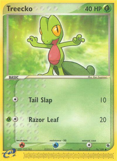 Treecko⁣ - EX Ruby & Sapphire⁣ (Common)⁣ [76] English / Good / Reverse-Holo Normal