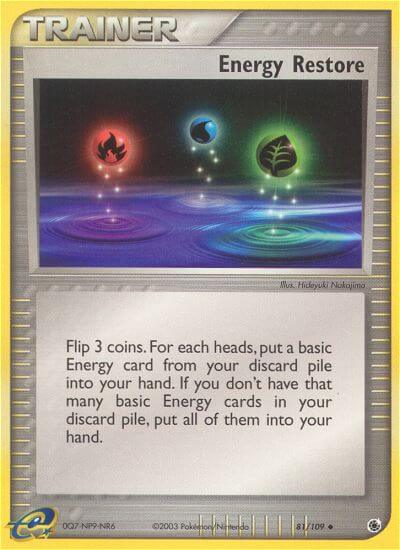 Energy Restore⁣ - EX Ruby & Sapphire⁣ (Uncommon)⁣ [81] English / Near Mint / Reverse-Holo Normal