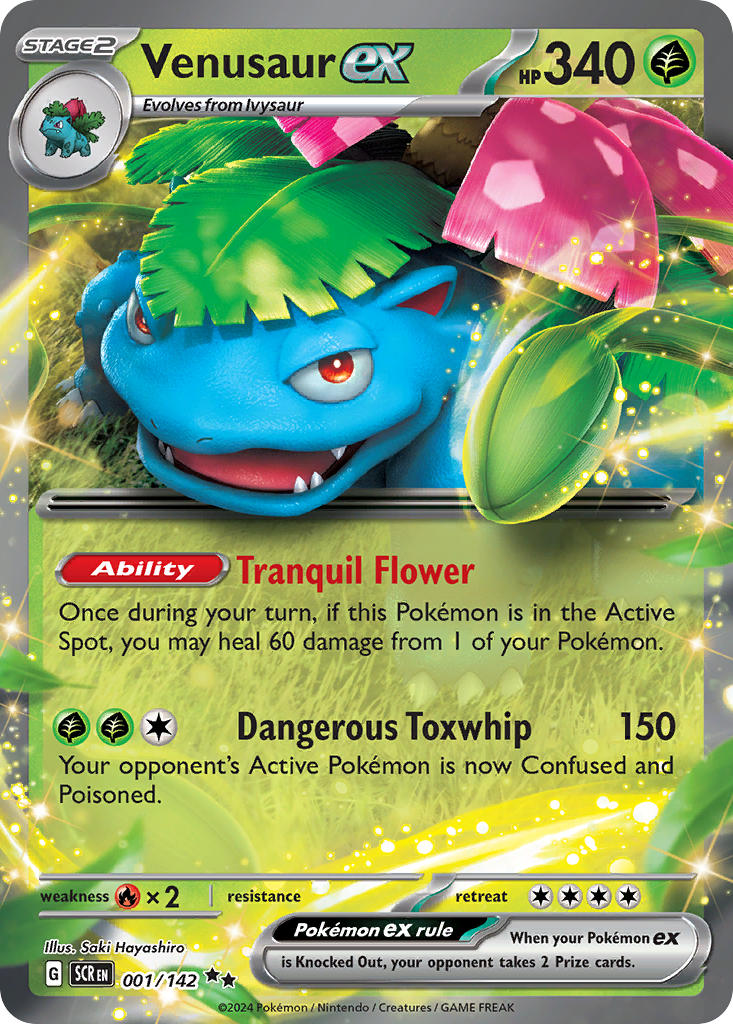 Venusaur ex⁣ - Stellar Crown⁣ (Double Rare)⁣ [001] English / Near Mint / Normal