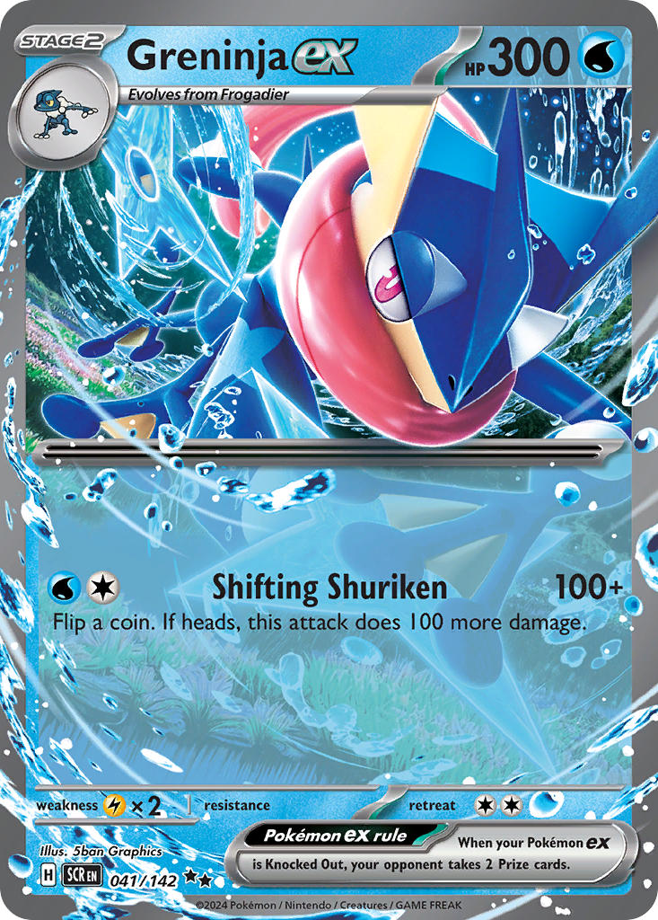 Greninja ex⁣ - Stellar Crown⁣ (Double Rare)⁣ [041] English / Excellent / Normal