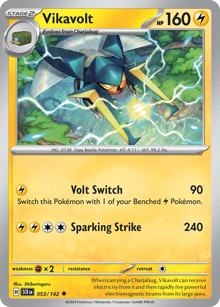 Vikavolt⁣ - Stellar Crown⁣ (Uncommon)⁣ [053] English / Near Mint / Normal