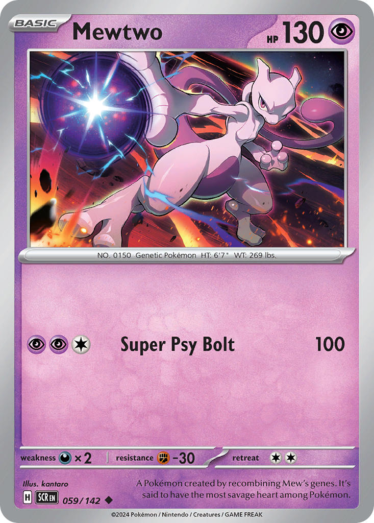 Mewtwo⁣ - Stellar Crown⁣ (Uncommon)⁣ [059] English / Near Mint / Normal