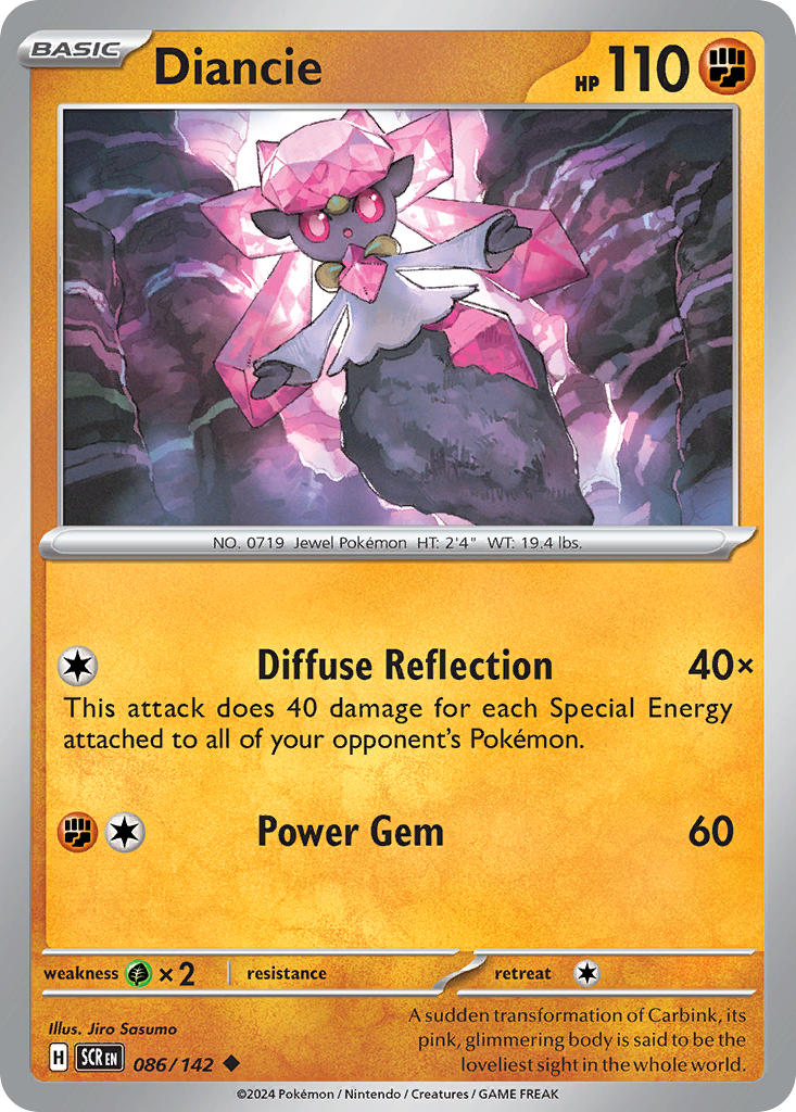 Diancie⁣ - Stellar Crown⁣ (Uncommon)⁣ [086] English / Near Mint / Normal