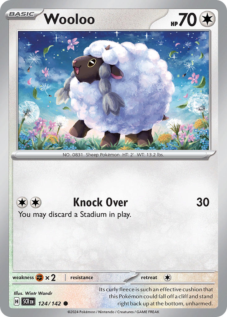 Wooloo⁣ - Stellar Crown⁣ (Common)⁣ [124] English / Near Mint / Normal