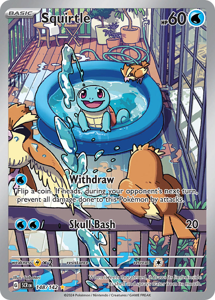 Squirtle⁣ - Stellar Crown⁣ (Illustration Rare)⁣ [148] English / Near Mint / Normal