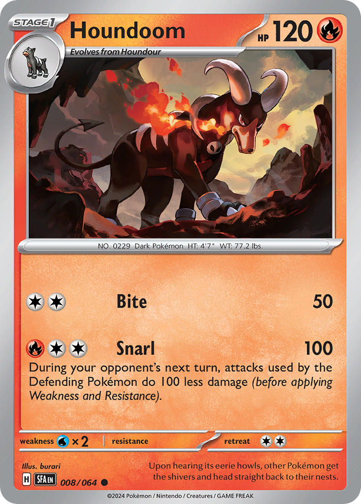 Houndoom⁣ - Shrouded Fable⁣ (Common)⁣ [008] English / Near Mint / Normal