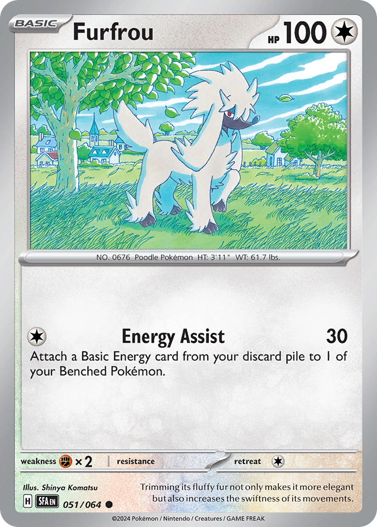 Furfrou⁣ - Shrouded Fable⁣ (Common)⁣ [051] English / Near Mint / Normal