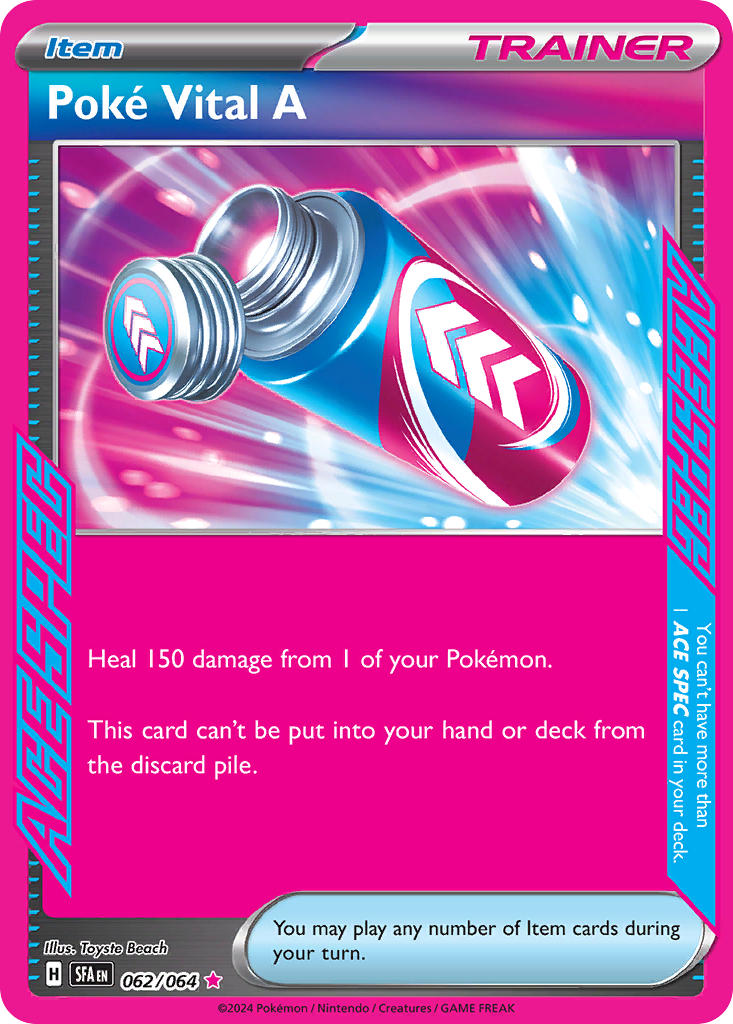 Poké Vital A⁣ - Shrouded Fable⁣ (ACE Rare)⁣ [062] English / Near Mint / Normal