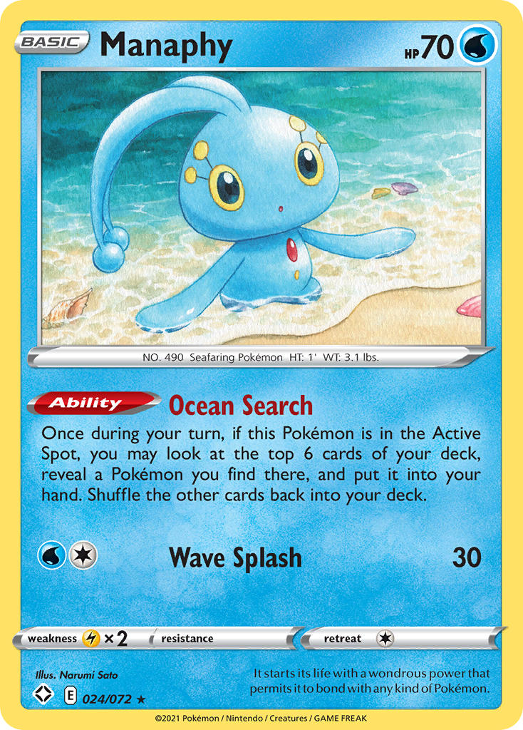Manaphy - Shining Fates (Rare) [SHF-24] English / Near Mint / Normal