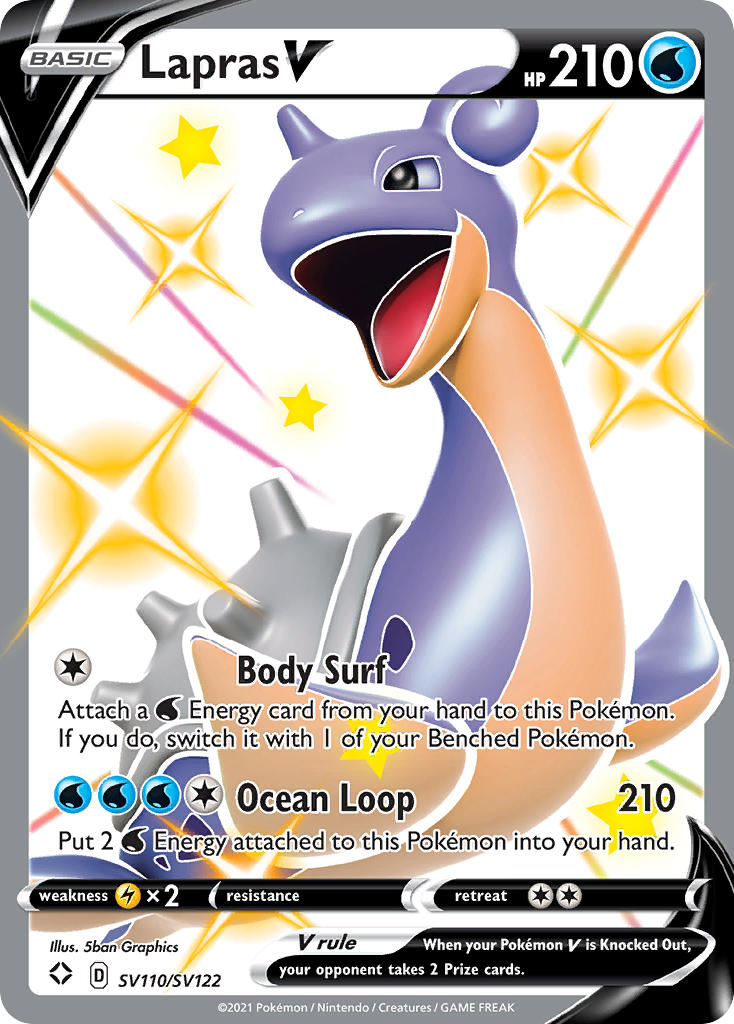 Lapras V - Shining Fates (Secret Rare) [SHF-SV110] English / Excellent / Normal