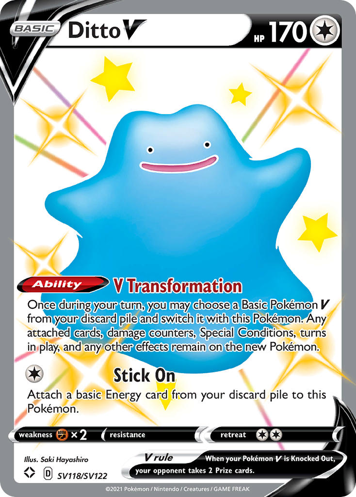 Ditto V - Shining Fates (Secret Rare) [SHF-SV118] English / Near Mint / Normal