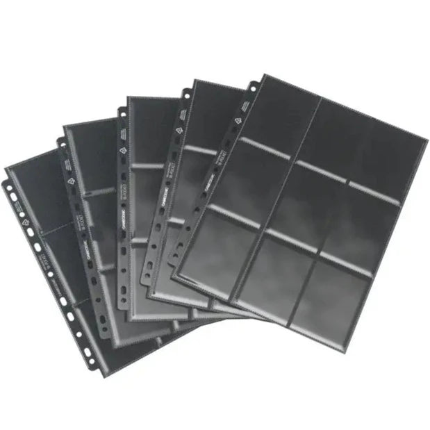 Side-loading 18-Pocket Pages (Sort) (50 stk. mappelommer) Mappelommer Gamegenic 