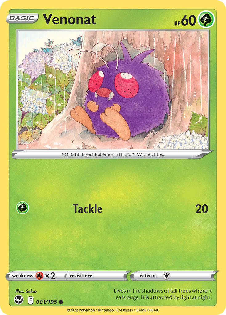 Venonat - Silver Tempest (Common) [SIT-001] English / Near Mint / Normal