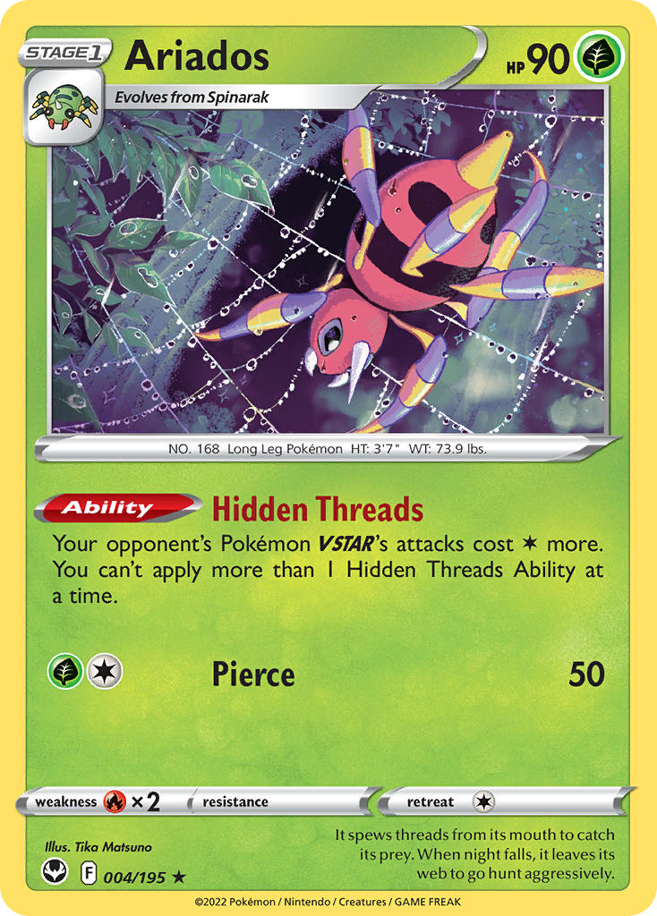 Ariados - Silver Tempest (Holo Rare) [SIT-004] English / Near Mint / Normal