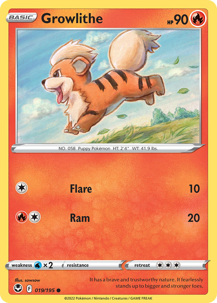 Growlithe - Silver Tempest (Common) [SIT-019] English / Near Mint / Normal