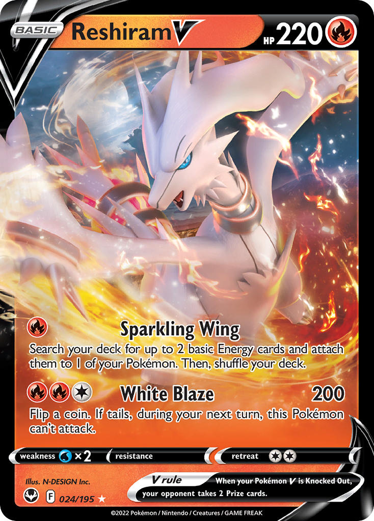 Reshiram V - Silver Tempest (Ultra Rare) [SIT-024] English / Near Mint / Normal