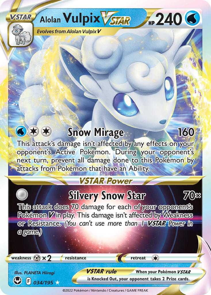 Alolan Vulpix VSTAR - Silver Tempest (Ultra Rare) [SIT-034] English / Near Mint / Normal