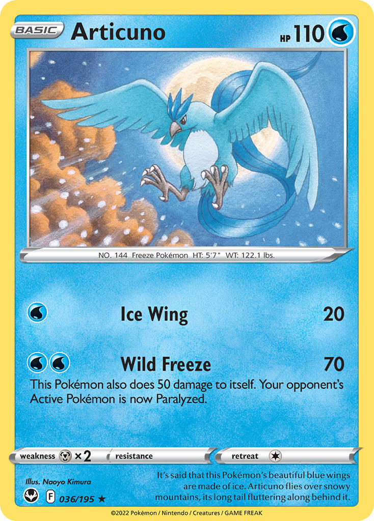 Articuno - Silver Tempest (Holo Rare) [SIT-036] English / Near Mint / Normal
