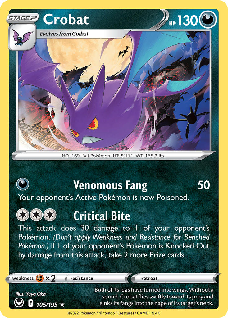 Crobat - Silver Tempest (Holo Rare) [SIT-105] English / Near Mint / Normal