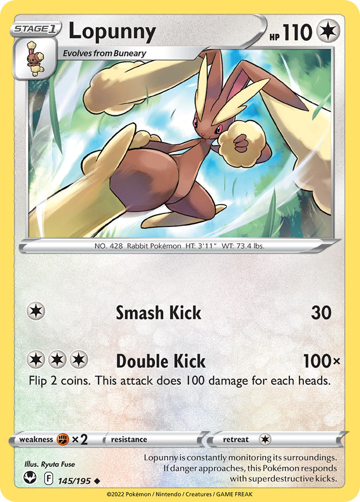 Lopunny - Silver Tempest (Uncommon) [SIT-145] English / Near Mint / Normal