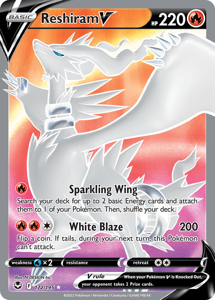 Reshiram V - Silver Tempest (Ultra Rare) [SIT-172] English / Near Mint / Normal