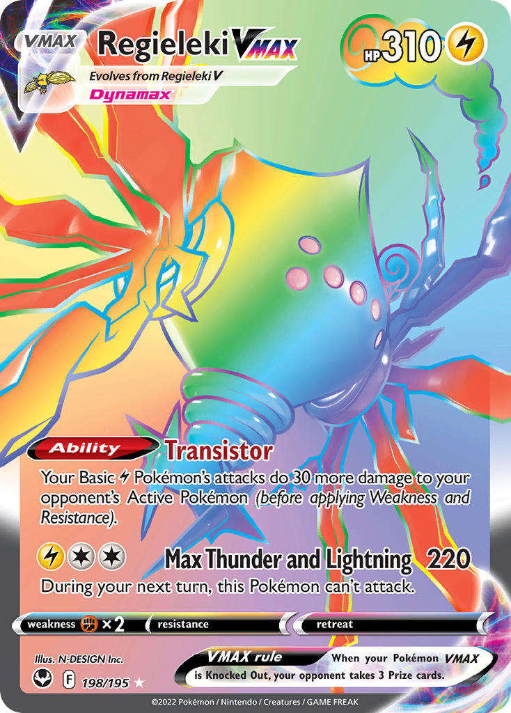 Regieleki VMAX - Silver Tempest (Secret Rare) [SIT-198] English / Near Mint / Normal