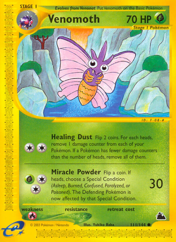 Venomoth⁣ - Skyridge⁣ (Common)⁣ [111] English / Light Played / Normal