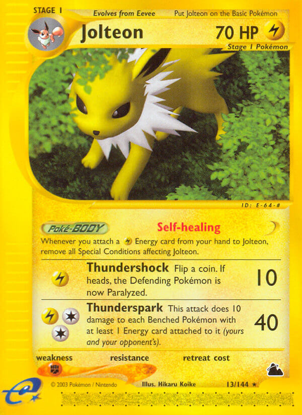 Jolteon⁣ - Skyridge⁣ (Rare)⁣ [13] English / Played / Reverse-Holo Normal