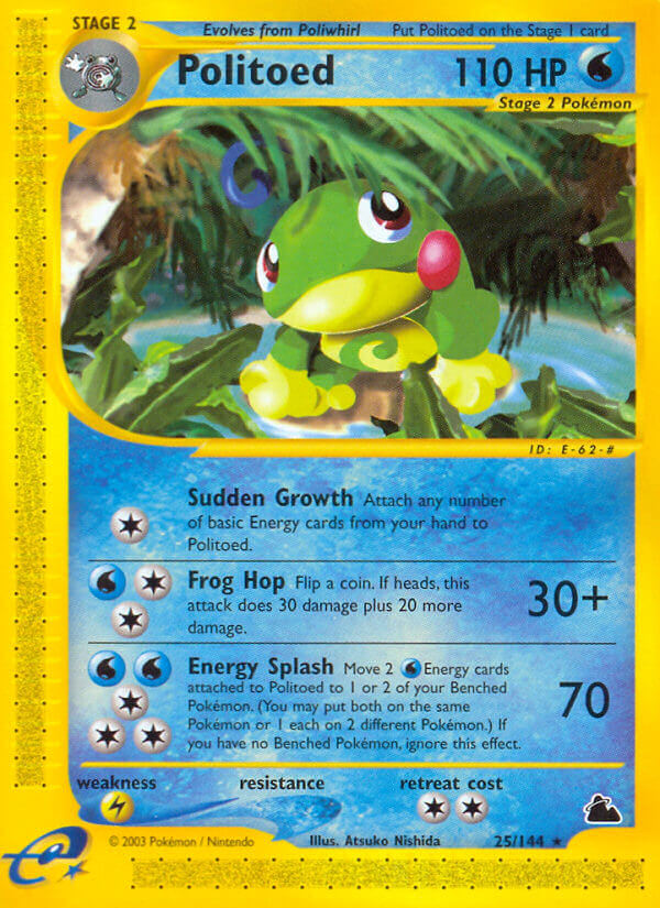 Politoed⁣ - Skyridge⁣ (Rare)⁣ [25] English / Played / Reverse-Holo Normal