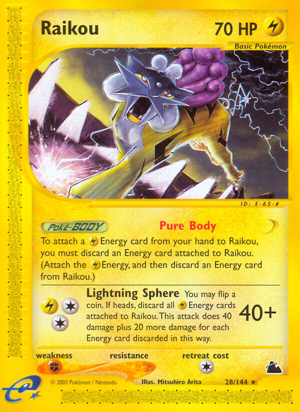 Raikou⁣ - Skyridge⁣ (Rare)⁣ [28] English / Light Played / Normal