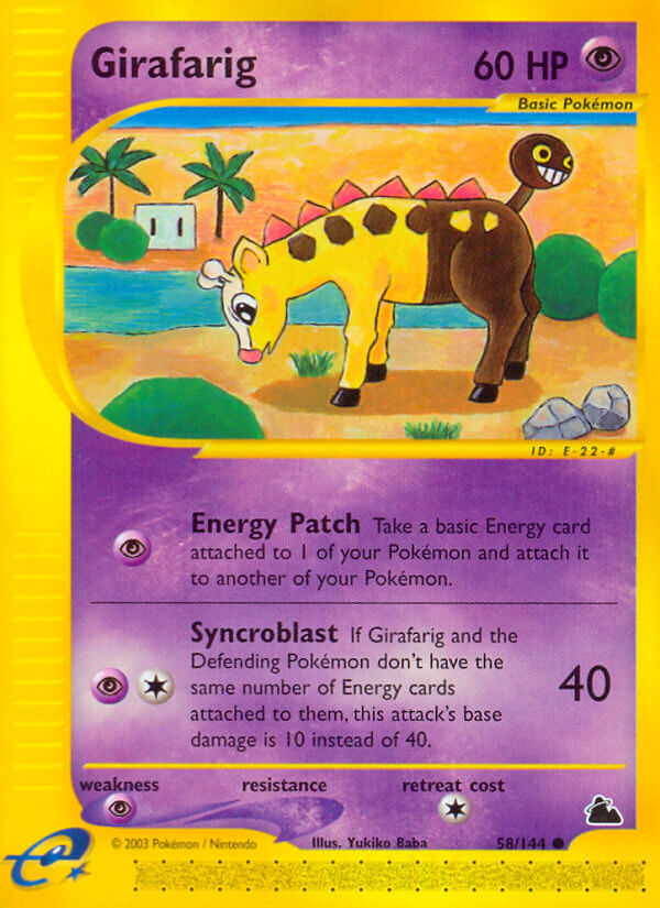 Girafarig⁣ - Skyridge⁣ (Common)⁣ [58] English / Good / Normal