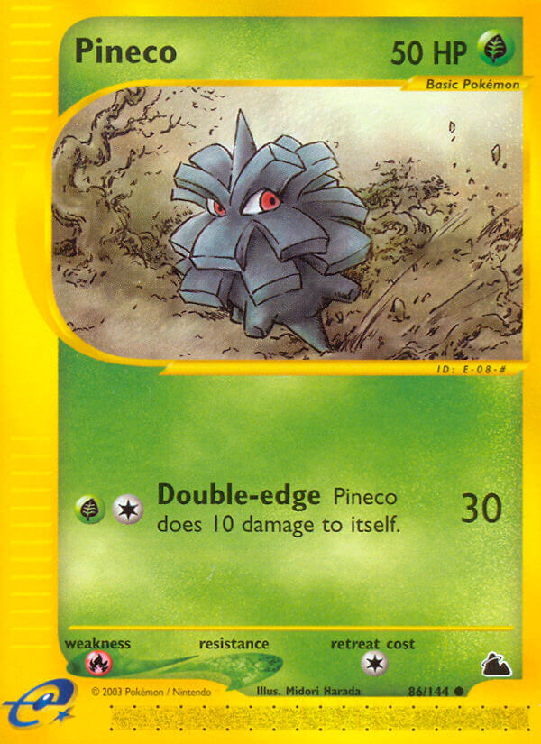 Pineco⁣ - Skyridge⁣ (Common)⁣ [86] English / Excellent / Reverse-Holo Normal