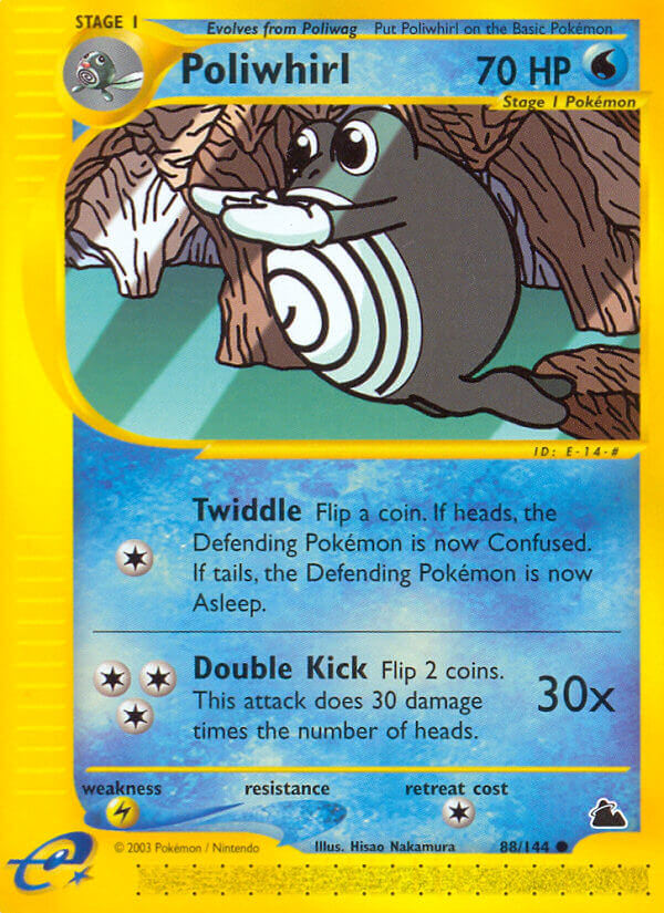 Poliwhirl⁣ - Skyridge⁣ (Common)⁣ [88] English / Played / Reverse-Holo Normal