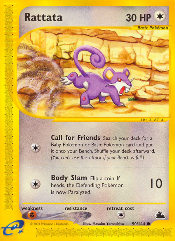 Rattata⁣ - Skyridge⁣ (Common)⁣ [90] English / Excellent / Reverse-Holo Normal