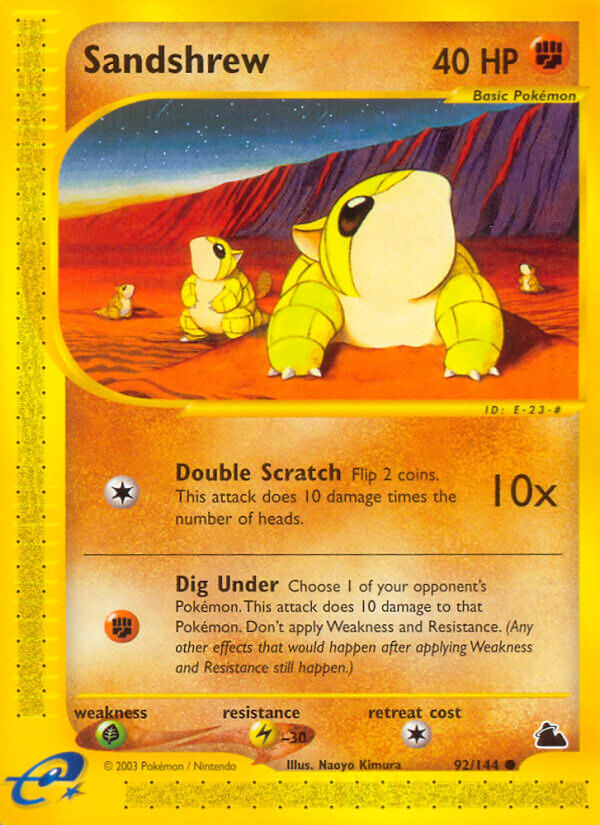 Sandshrew⁣ - Skyridge⁣ (Common)⁣ [92] English / Poor / Normal