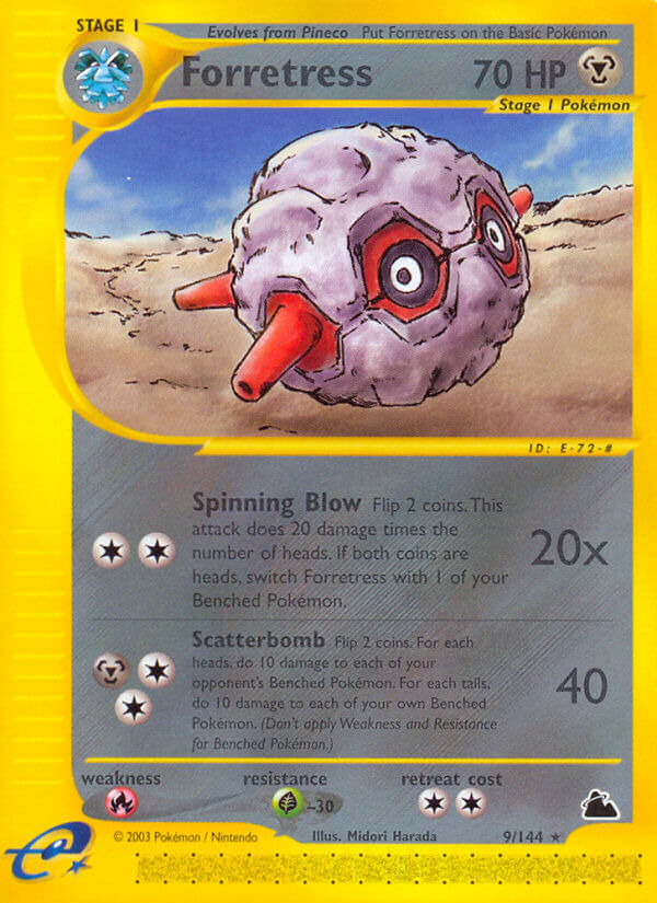 Forretress⁣ - Skyridge⁣ (Rare)⁣ [9] English / Played / Normal