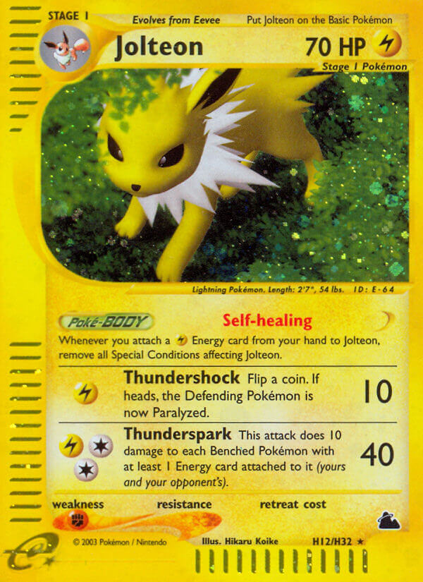Jolteon⁣ - Skyridge⁣ (Holo Rare)⁣ [H12] English / Played / Normal