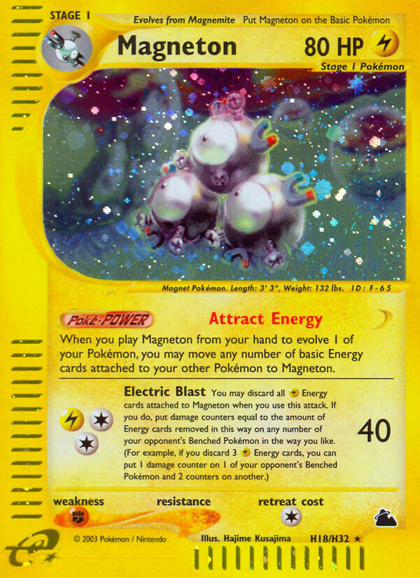 Magneton⁣ - Skyridge⁣ (Holo Rare)⁣ [H18] English / Light Played / Normal