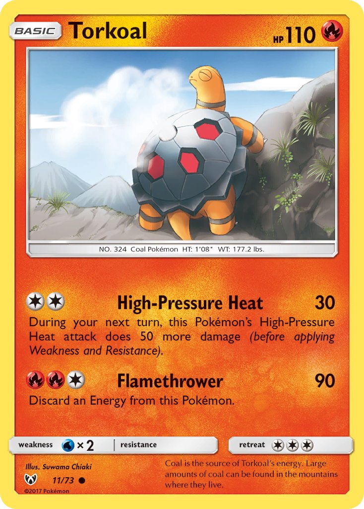 Torkoal - Shining Legends (Common) [SLG-11] English / Near Mint / Normal