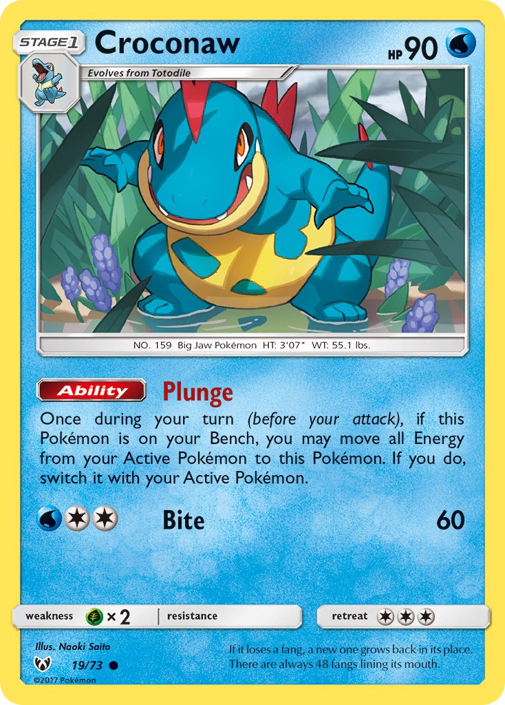 Croconaw - Shining Legends (Common) [SLG-19] English / Near Mint / Normal