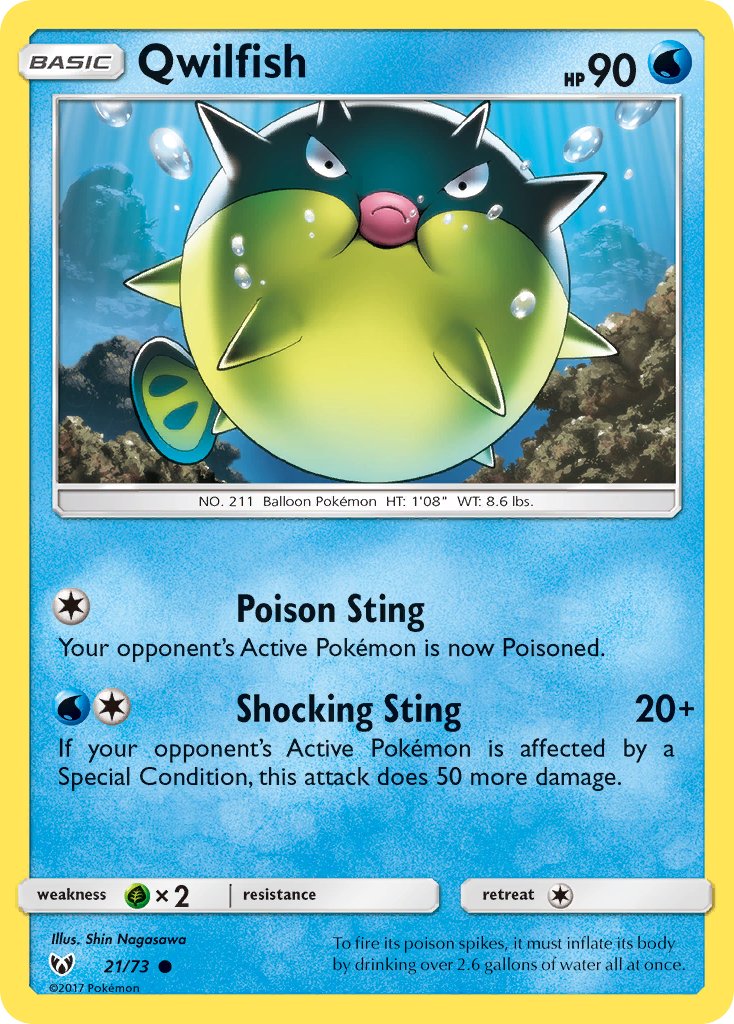 Qwilfish - Shining Legends (Common) [SLG-21] English / Near Mint / Normal
