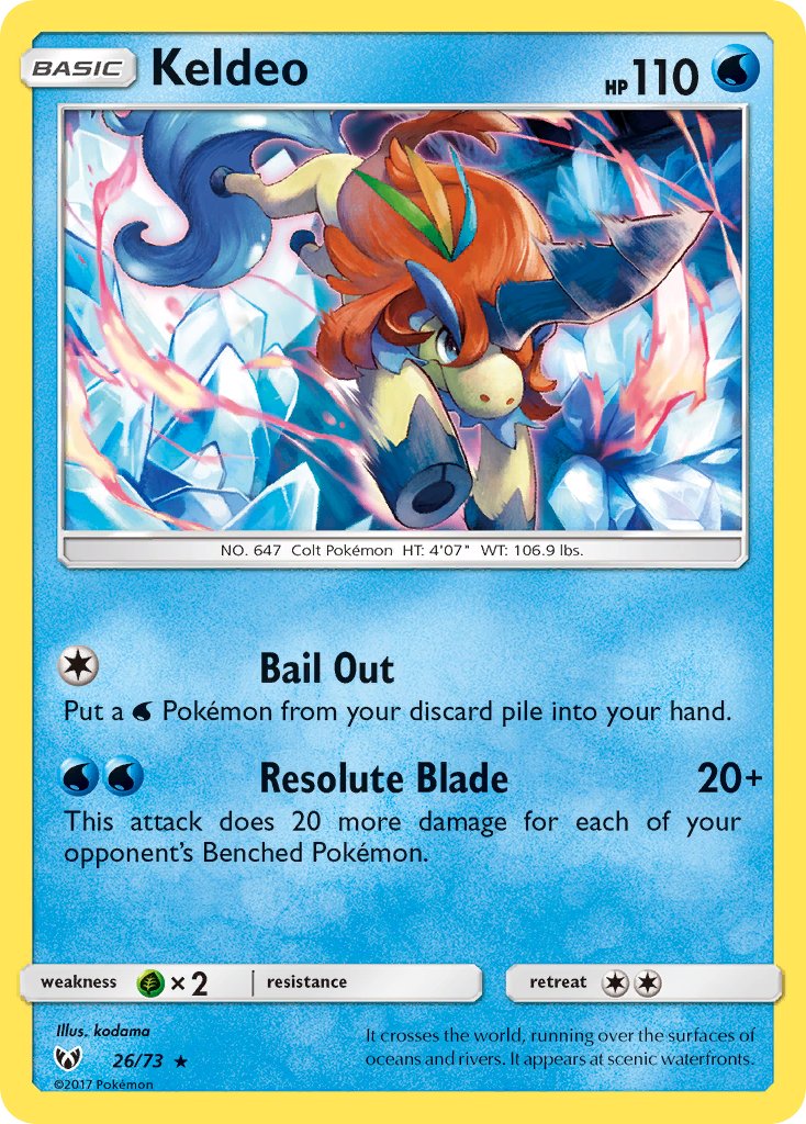 Keldeo - Shining Legends (Holo Rare) [SLG-26] English / Near Mint / Normal